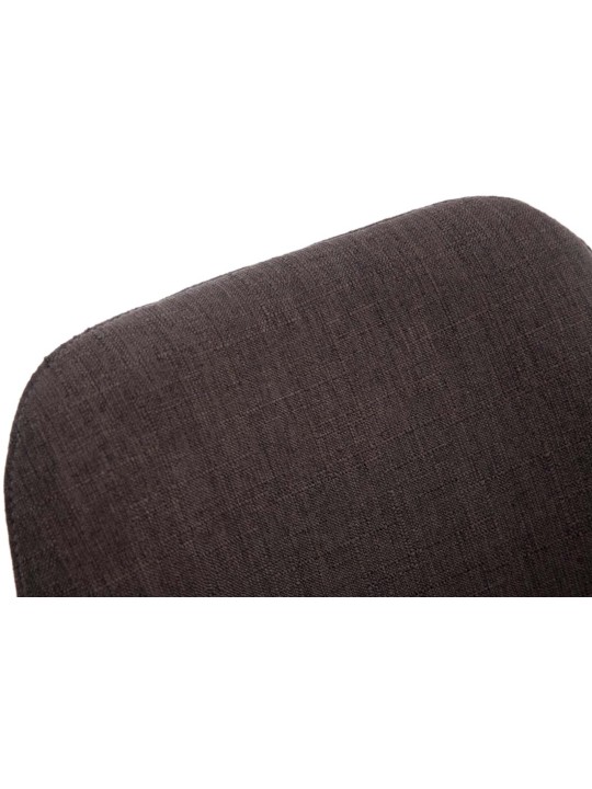 Lot de 4 chaises visiteurs Borneo V2 tissu noyer, gris foncé Lot de 4 chaises visiteurs Borneo V2 tissu noyer, gris foncé