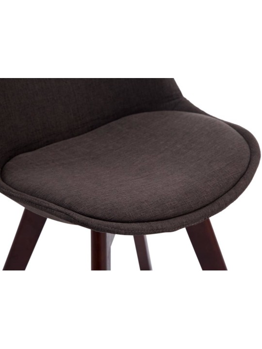 Lot de 4 chaises visiteurs Borneo V2 tissu noyer, gris foncé Lot de 4 chaises visiteurs Borneo V2 tissu noyer, gris foncé