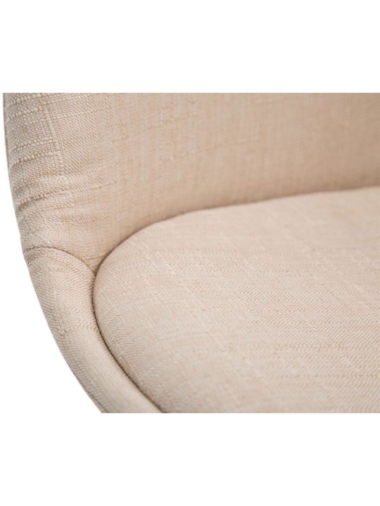 Lot de 4 chaises visiteurs Borneo V2 tissu noyer, crème Lot de 4 chaises visiteurs Borneo V2 tissu noyer, crème