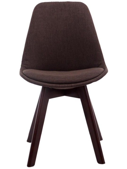 Lot de 4 chaises visiteurs Borneo V2 tissu noyer, brun Lot de 4 chaises visiteurs Borneo V2 tissu noyer, brun