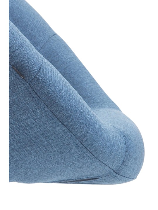 Tabouret de bar London V2 tissu chrome, bleu Tabouret de bar London V2 tissu chrome, bleu