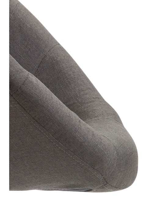 Tabouret de bar London V2 tissu chrome, gris foncé