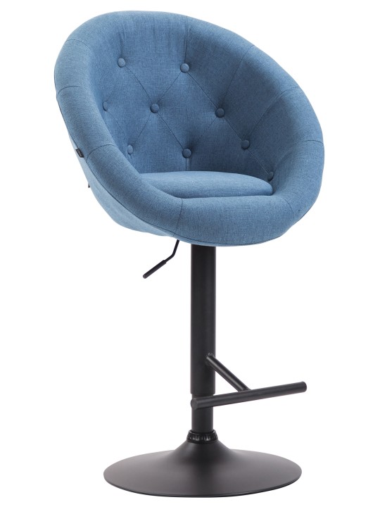 Tabouret de bar London V2 tissu, bleu Tabouret de bar London V2 tissu, bleu
