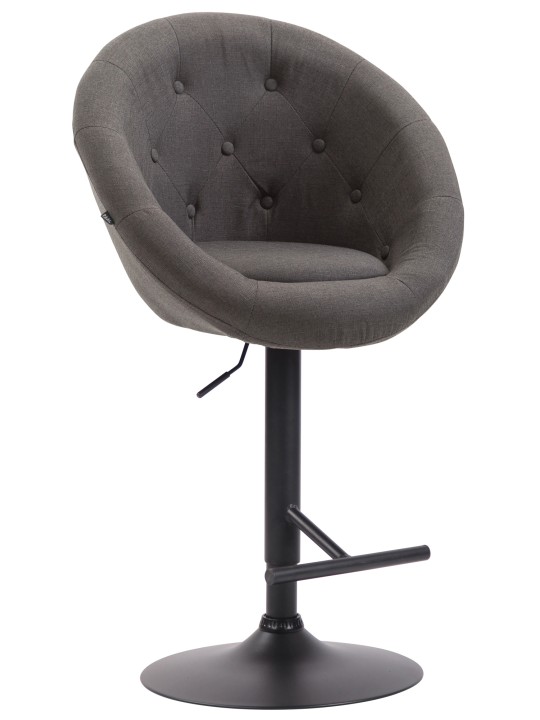 Tabouret de bar London V2 tissu, gris foncé