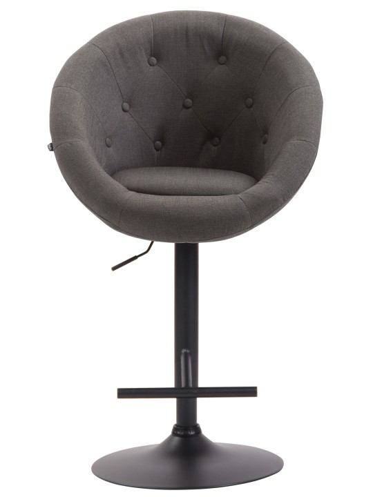 Tabouret de bar London V2 tissu, gris foncé