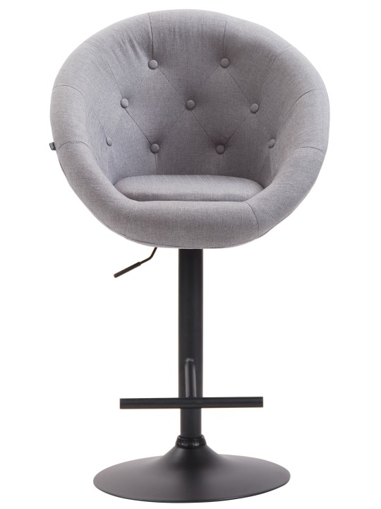 Tabouret de bar London V2 tissu, gris