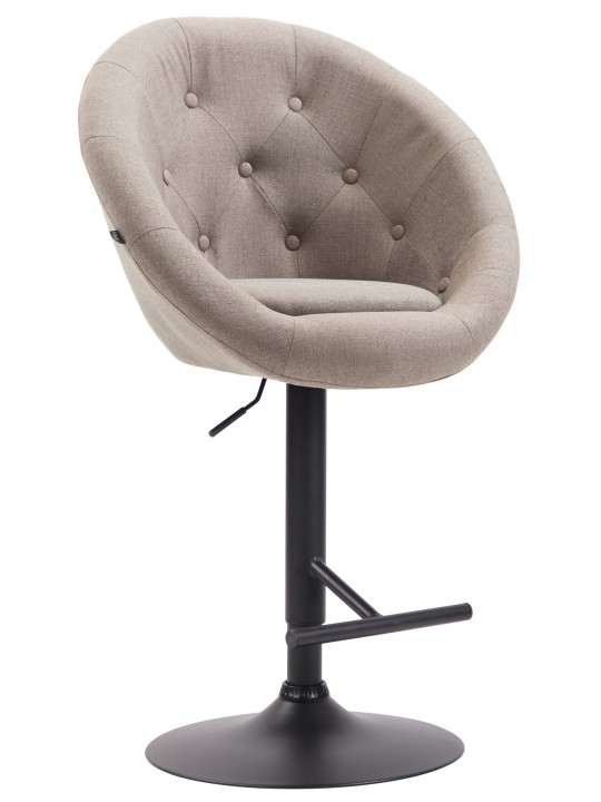 Tabouret de bar London V2 tissu, taupe