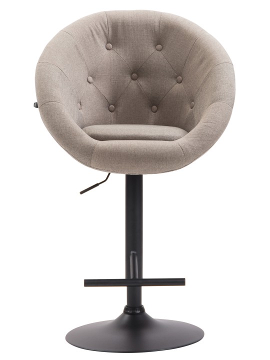 Tabouret de bar London V2 tissu, taupe