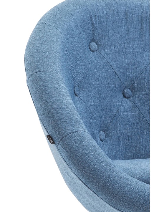 Tabouret de bar London V2 tissu, bleu Tabouret de bar London V2 tissu, bleu