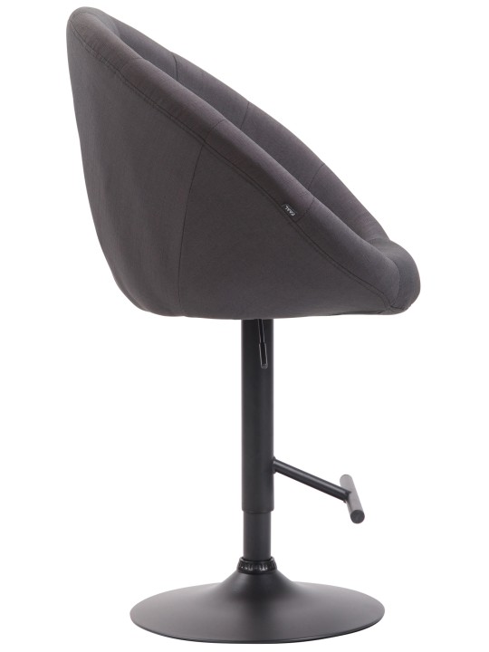 Tabouret de bar London V2 tissu, gris foncé