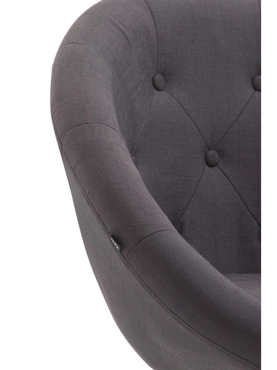 Tabouret de bar London V2 tissu, gris foncé