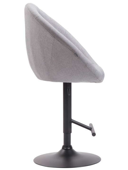Tabouret de bar London V2 tissu, gris