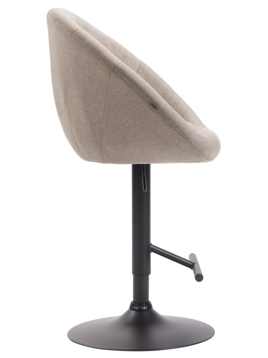 Tabouret de bar London V2 tissu, taupe