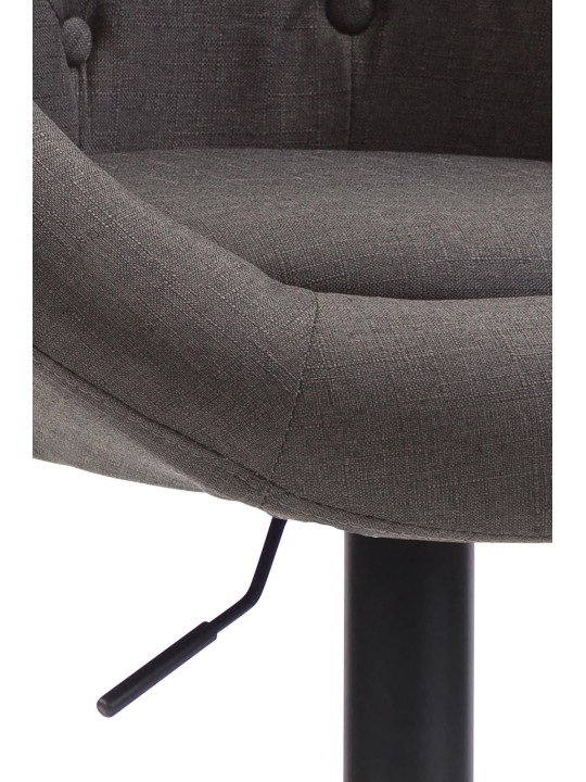 Tabouret de bar London V2 tissu, gris foncé