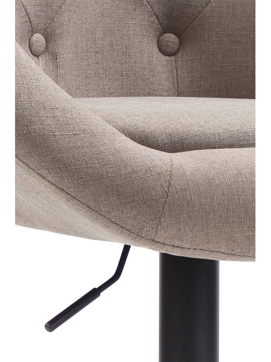 Tabouret de bar London V2 tissu, taupe