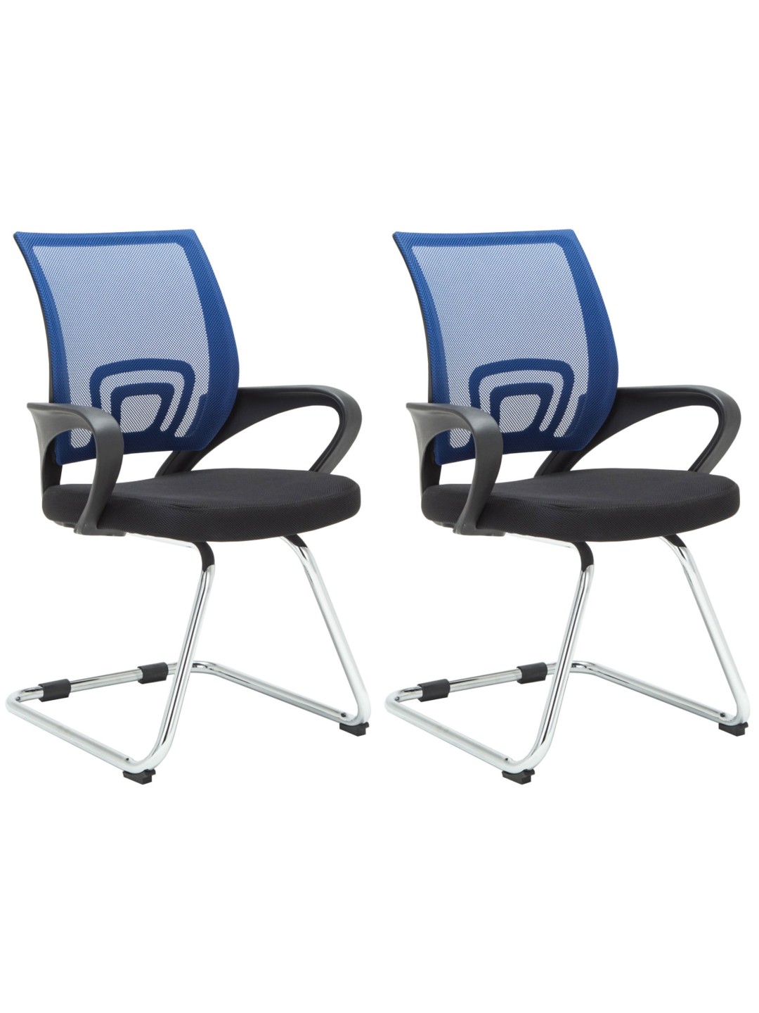 Lot de 2 chaises visiteurs Eureka, bleu