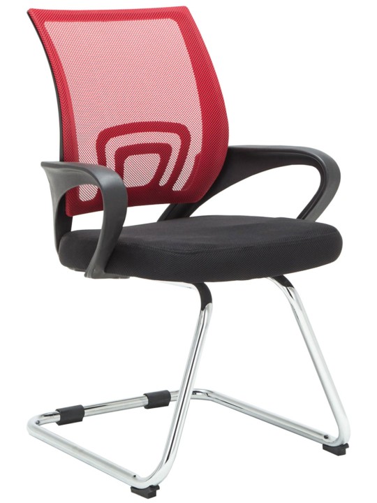 Lot de 2 chaises visiteurs Eureka, rouge