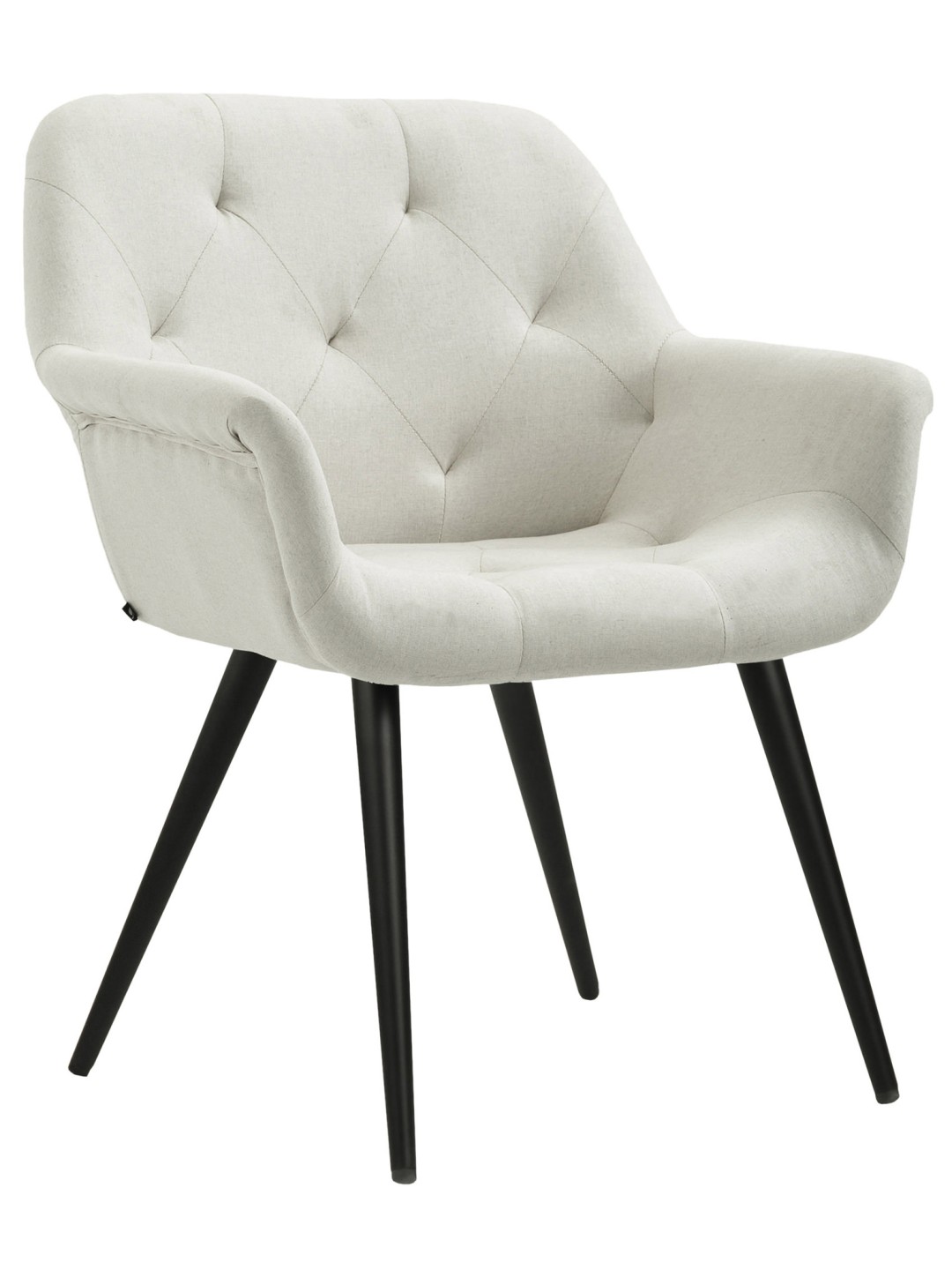 Chaise de salle à manger tissu Langford, beige