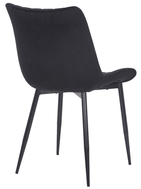 Lot de 2 chaises Rahden velours, noir