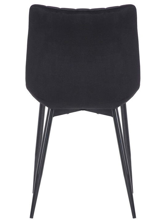 Lot de 2 chaises Rahden velours, noir