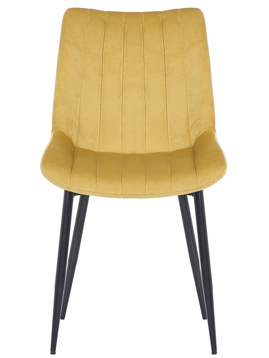 Lot de 2 chaises Rahden velours, jaune Lot de 2 chaises Rahden velours, jaune