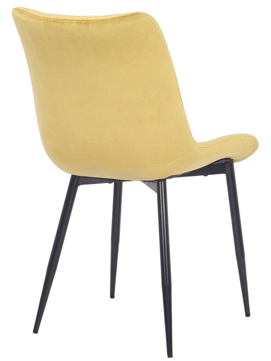 Lot de 2 chaises Rahden velours, jaune Lot de 2 chaises Rahden velours, jaune