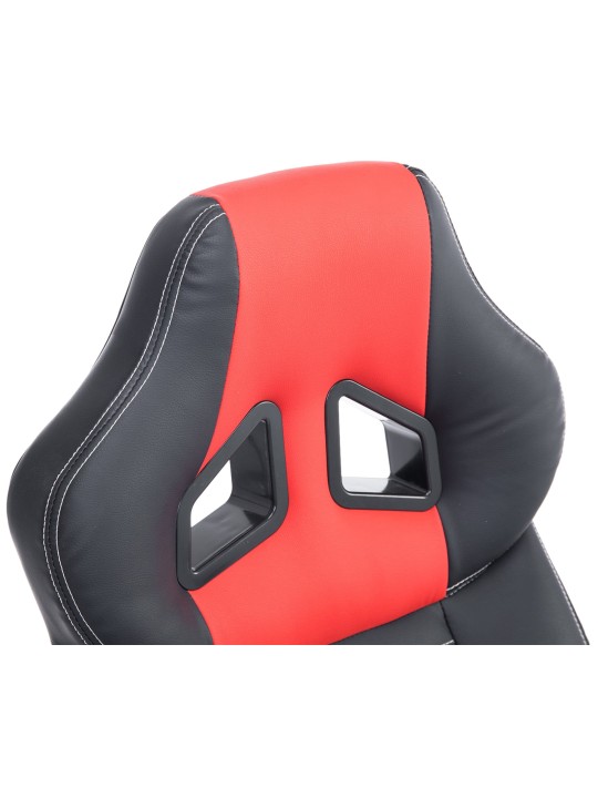 Chaise de bureau Pedro, noir/rouge