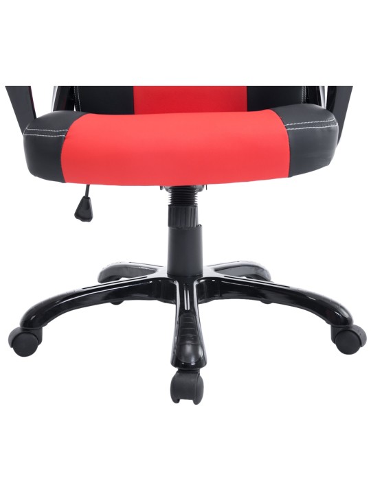 Chaise de bureau Pedro, noir/rouge