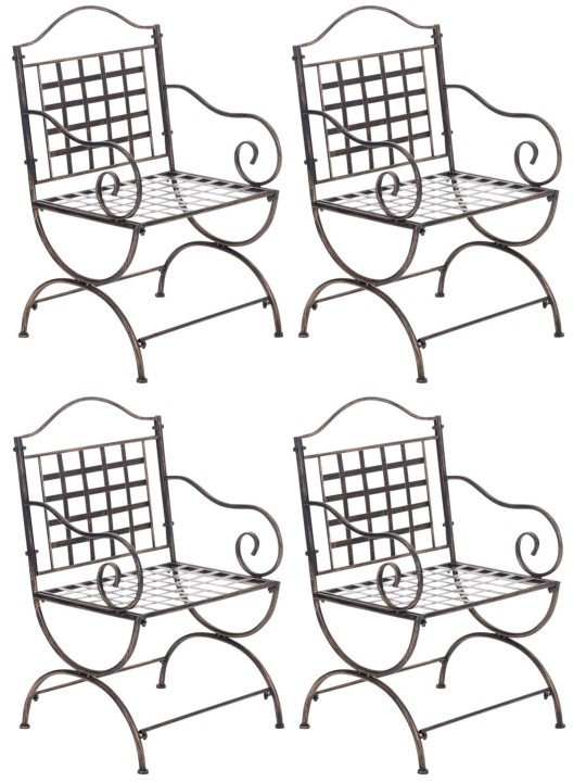 Lot de 4 chaises Lotta, bronze