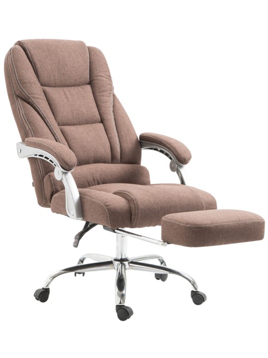 Chaise de bureau tissu Pacific, brun