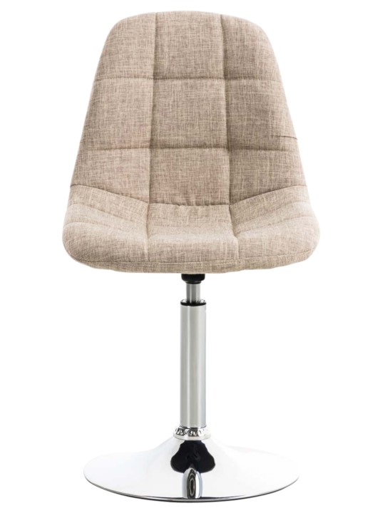 Lot de 2 chaises Emil tissu, crème