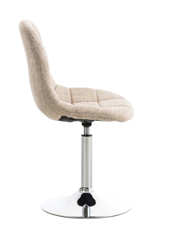 Lot de 2 chaises Emil tissu, crème