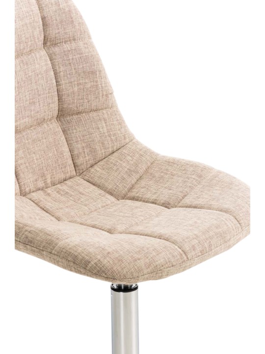 Lot de 2 chaises Emil tissu, crème