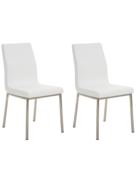 Lot de 2 chaises de salle à manger Colmar, blanc