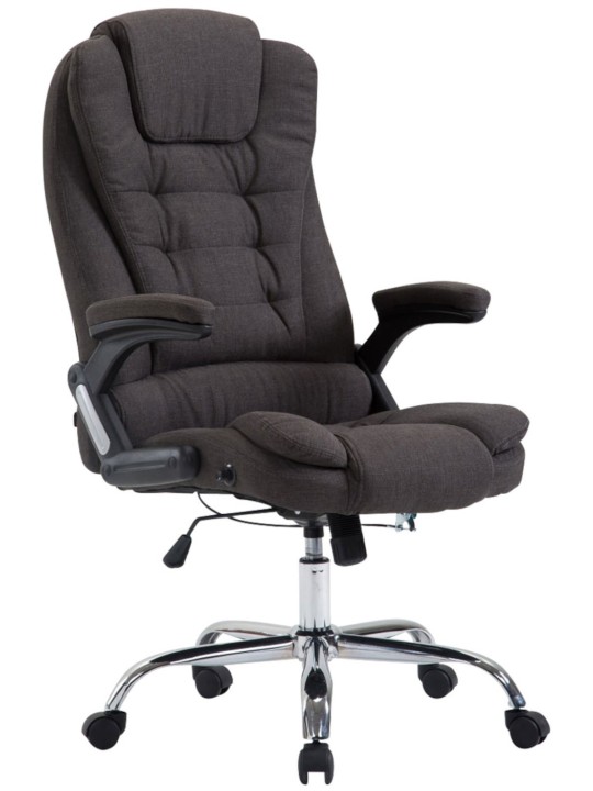 Chaise de bureau Thor tissu, gris foncé