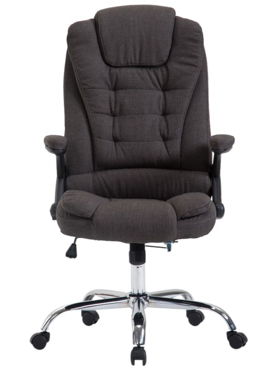 Chaise de bureau Thor tissu, gris foncé