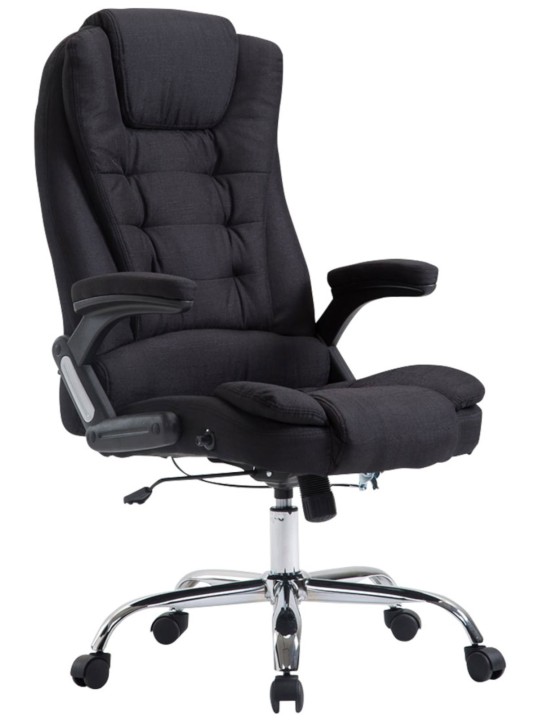 Chaise de bureau Thor tissu, noir