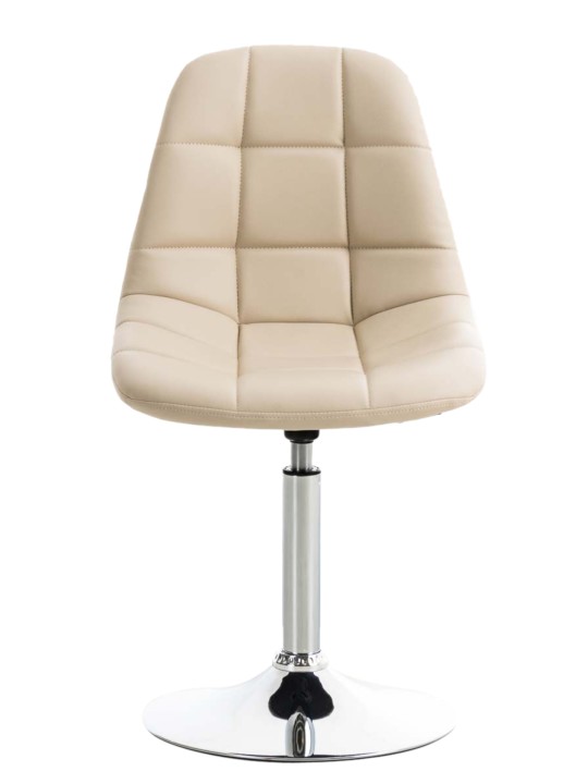 Lot de 2 chaises Emil simili cuir, crème