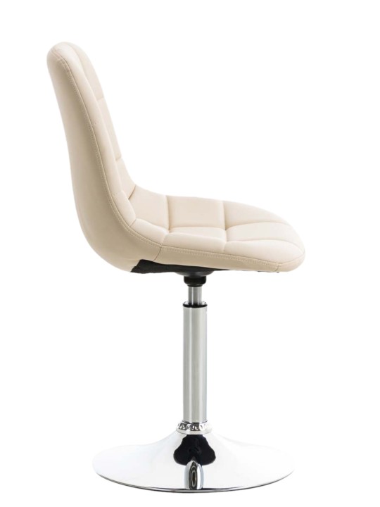 Lot de 2 chaises Emil simili cuir, crème