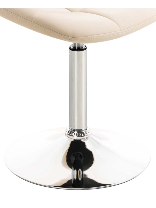 Lot de 2 chaises Emil simili cuir, crème