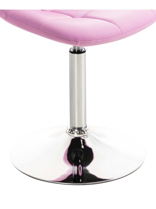 Lot de 2 chaises Emil simili cuir, rose