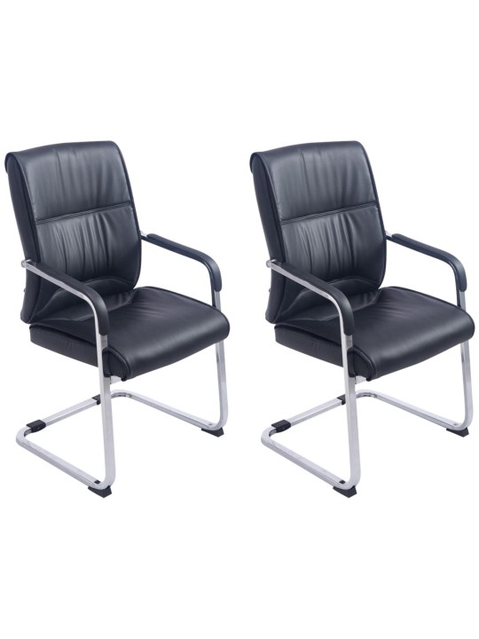 Lot de 2 chaises cantilever XL Anubis, noir Lot de 2 chaises cantilever XL Anubis, noir