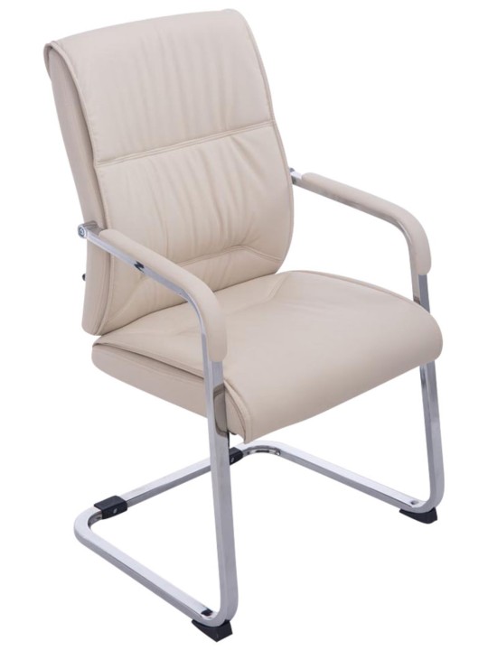 Lot de 2 chaises cantilever XL Anubis, crème