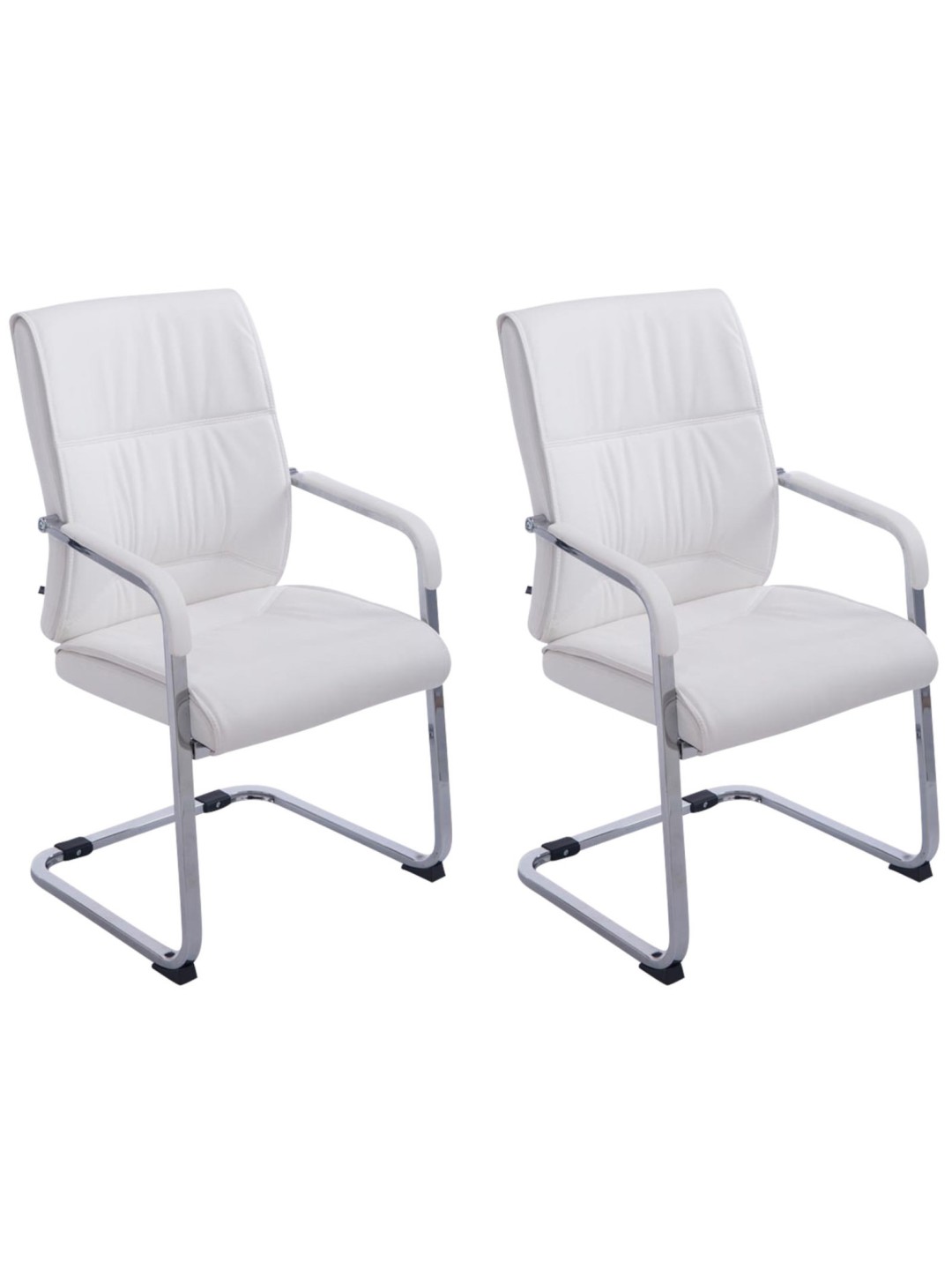 Lot de 2 chaises cantilever XL Anubis, blanc