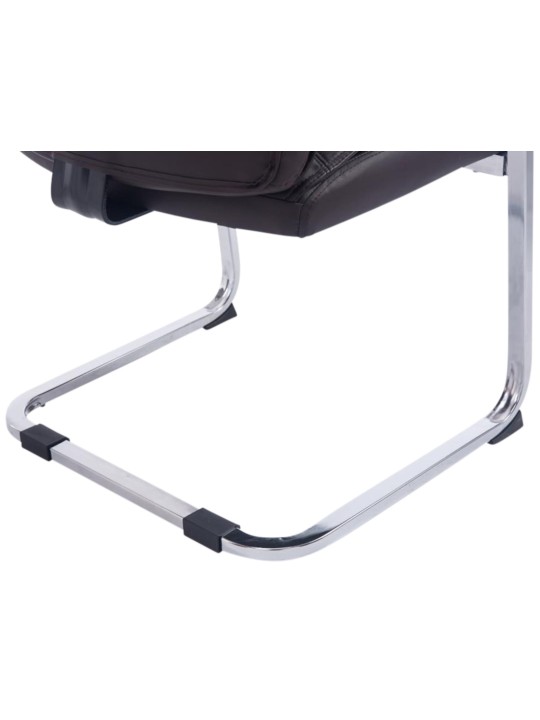 Lot de 2 chaises cantilever XL Anubis, brun