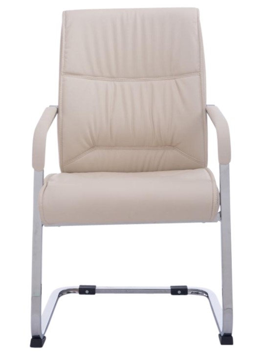 Lot de 2 chaises cantilever XL Anubis, crème