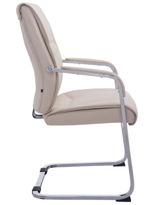 Lot de 2 chaises cantilever XL Anubis, crème