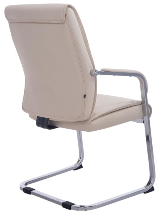 Lot de 2 chaises cantilever XL Anubis, crème