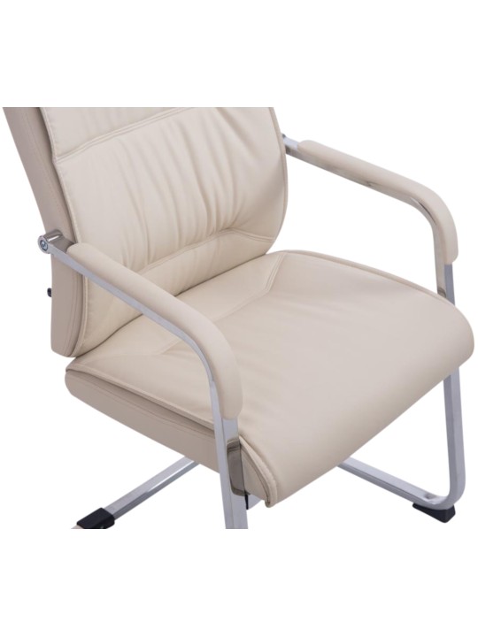 Lot de 2 chaises cantilever XL Anubis, crème