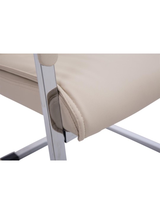 Lot de 2 chaises cantilever XL Anubis, crème
